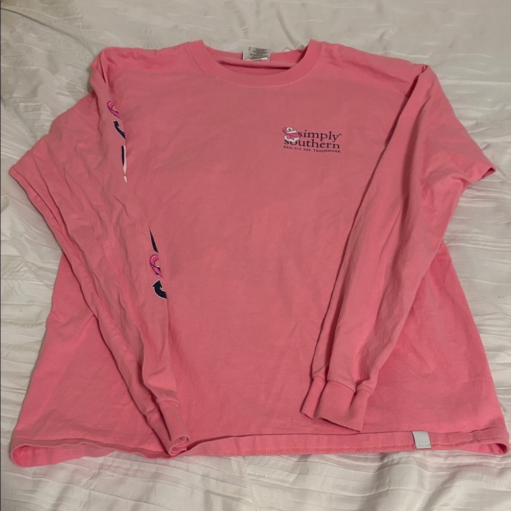 Simply Southern Coral Long Sleeve Tee
